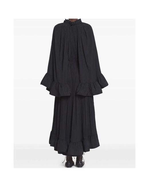 Lanvin Blue Ruffled Midi Dress