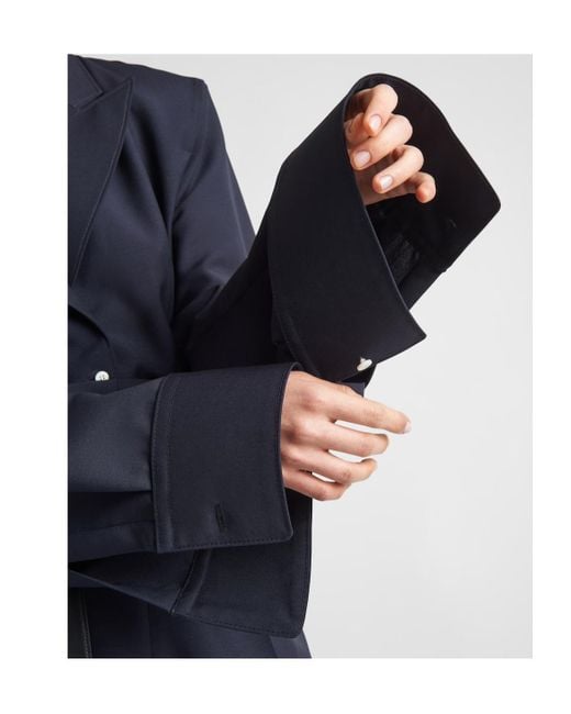 Prada Blue Wool-Mohair Single-Breasted Blazer
