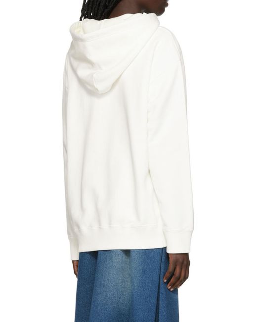 MM6 by Maison Margiela Gray Logo-Embroidered Drawstring Hoodie