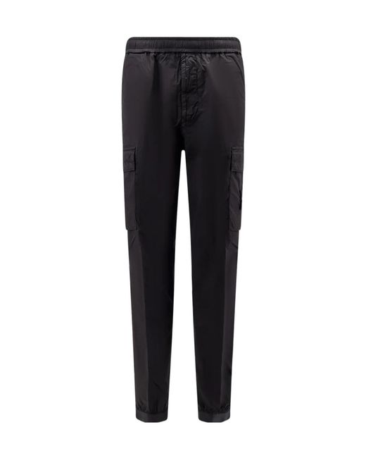Stone Island Black Elasticated-Waist Cargo Pants for men