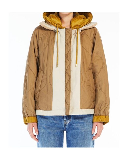 Weekend by Maxmara Yellow Button Detailed Drawstring Coat
