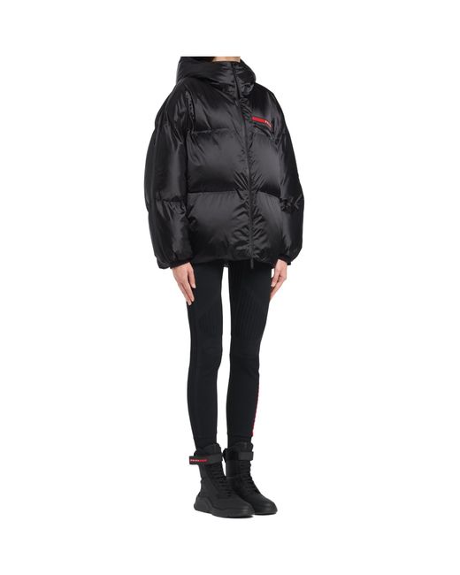 Prada Black Oversized Technical Re-Nylon Down Jacket