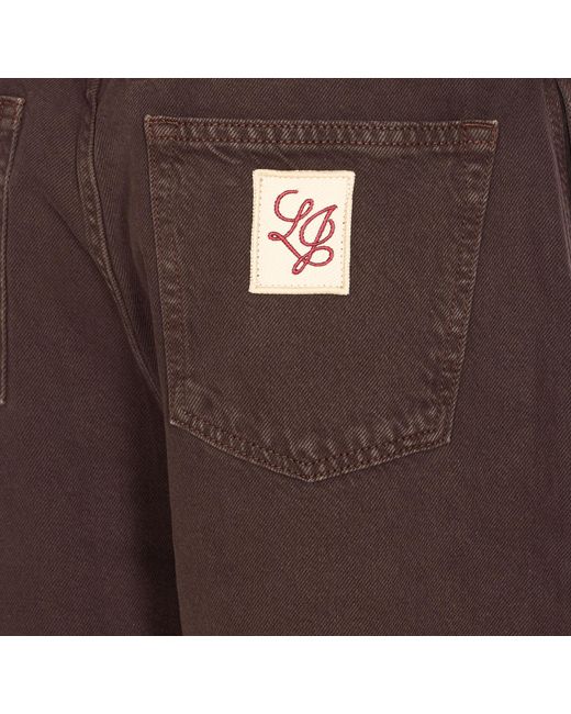 Liu Jo Brown Logo Patch Straight-Leg Jeans