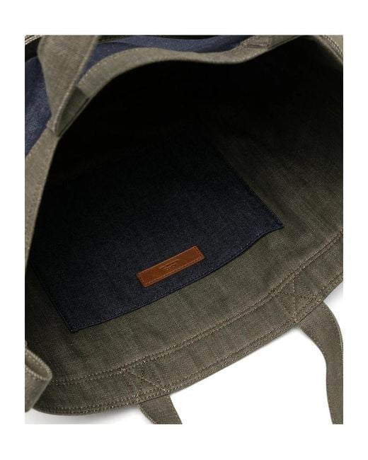 A.P.C. Black Denim Tote Bag for men