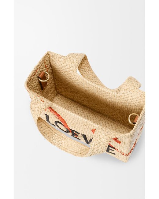 Loewe Natural Mini Logo Font Tote Bag