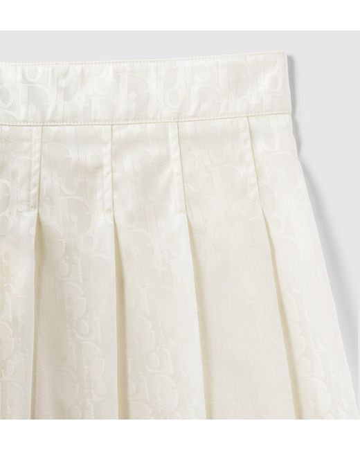Dior White Pleated Miniskirt