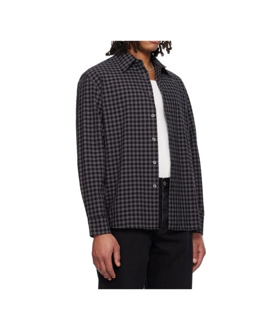 sunflower Blue Studio Plaid Shirt for men