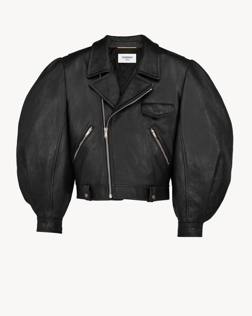 Saint Laurent Black Balloon-Sleeve Jacket