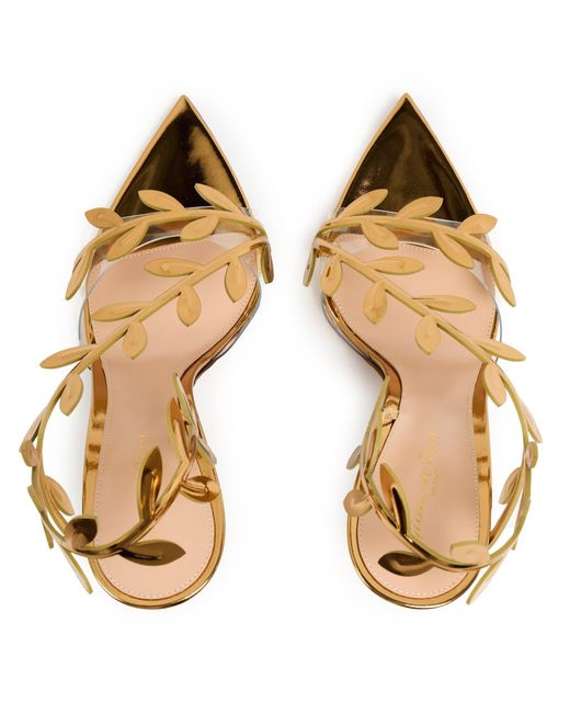 Gianvito Rossi Metallic Simple High-Heeled Sandals