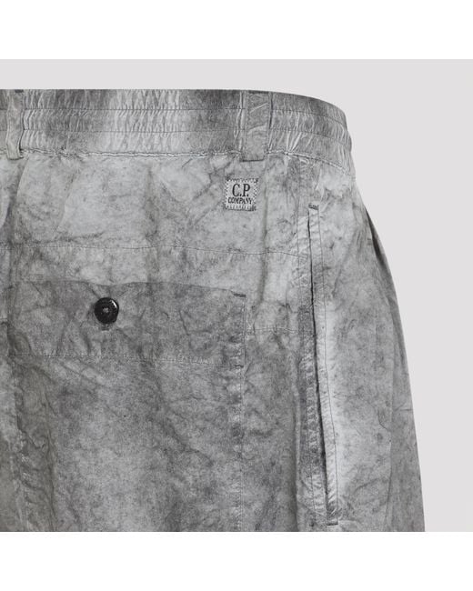 C P Company Gray Lens-Detail Cargo Pants for men