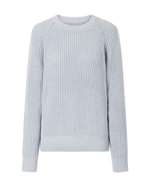 Aimé Leon Dore Gray Ribbed Cotton Sweater