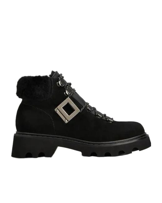 Roger Vivier Black Viv' Rangers Truck Booties
