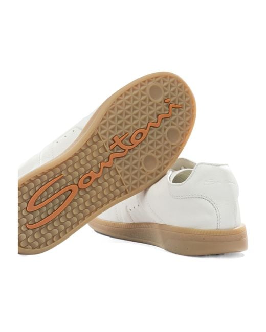 Santoni White Oly Sneakers for men