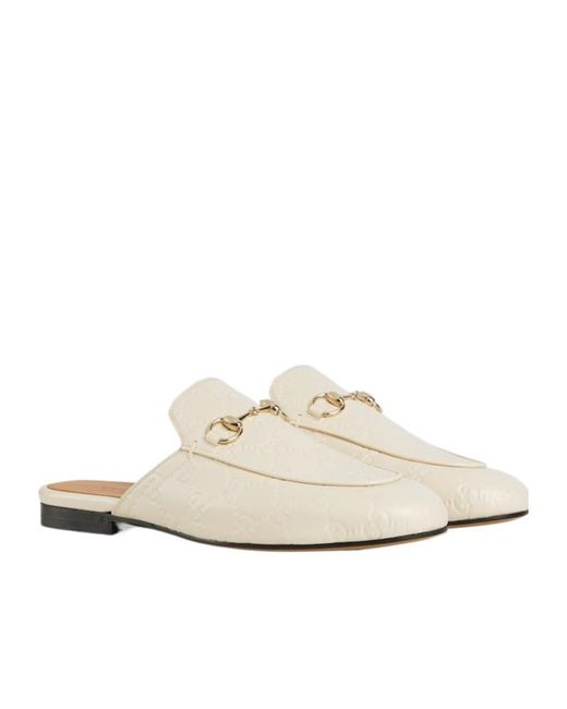 Gucci White Princetown Slipper