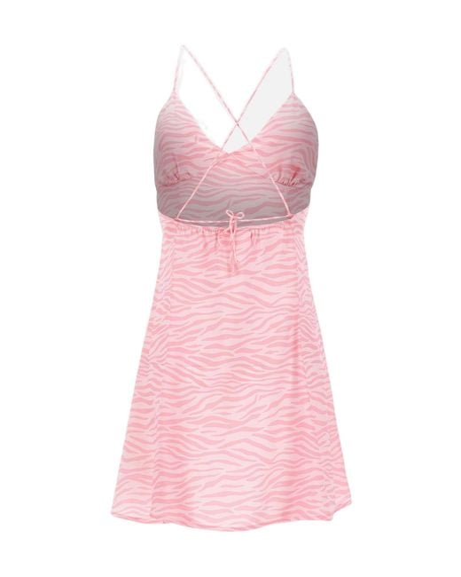 Mc2 Saint Barth Pink Spaghetti Strap Dress