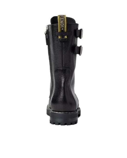 Fendi Black Commando Leather Boots