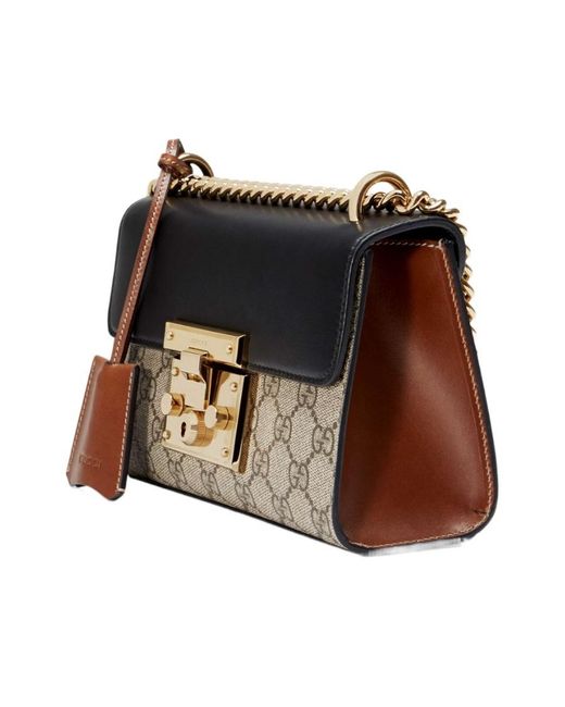 Gucci Black Padlock Gg Supreme Shoulder Bag