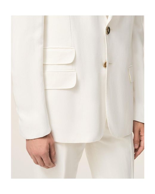 AMI White Ami Straight Single Breasted Jacket for men