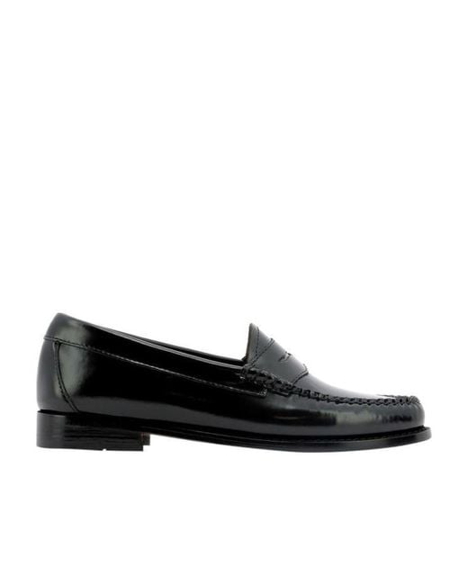 G.H.BASS Black Penny Bar Loafers
