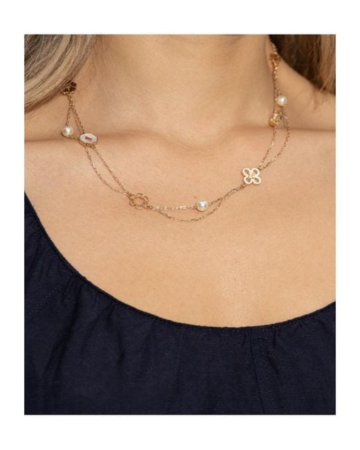 Tory Burch White Flower Necklace