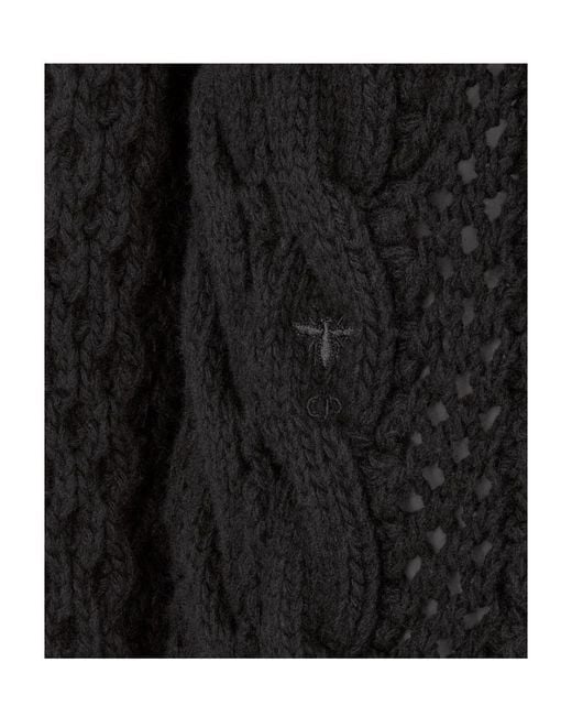Dior Black Stand Collar Sweater