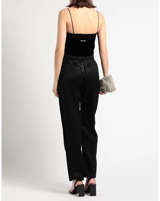 Maison Margiela Black Wool Tapered Pants