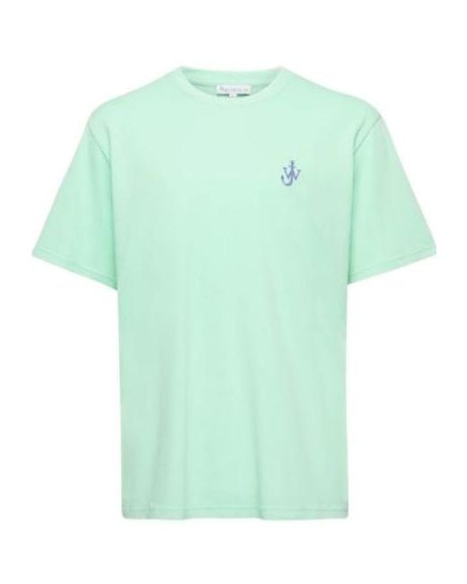 J.W. Anderson Green Jw Anderson Anchor Embroidered T-Shirt for men