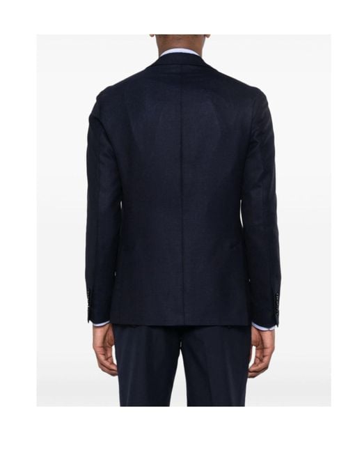 Lardini Blue Single-Breasted Tailored Blazer for men