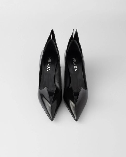 Prada Black Pointed-Toe Slip-On Pumps