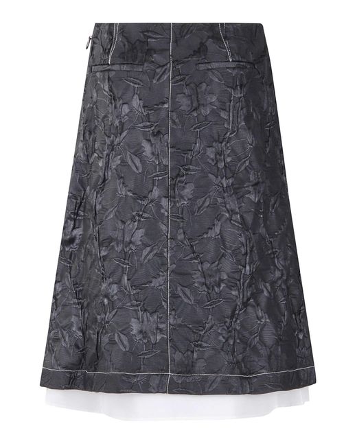 Jonathan Simkhai Gray Vionna Floral Midi Skirt