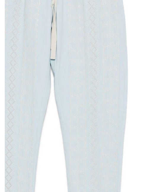Semicouture Blue Buddy Embroidered Trousers