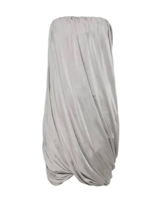 The Attico Gray Draped Jersey Minidress