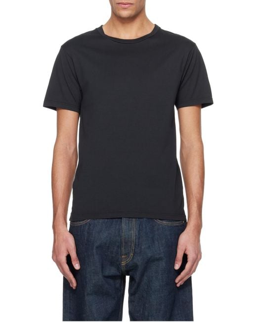 Rier Black Crewneck Straight Hem T-Shirt for men