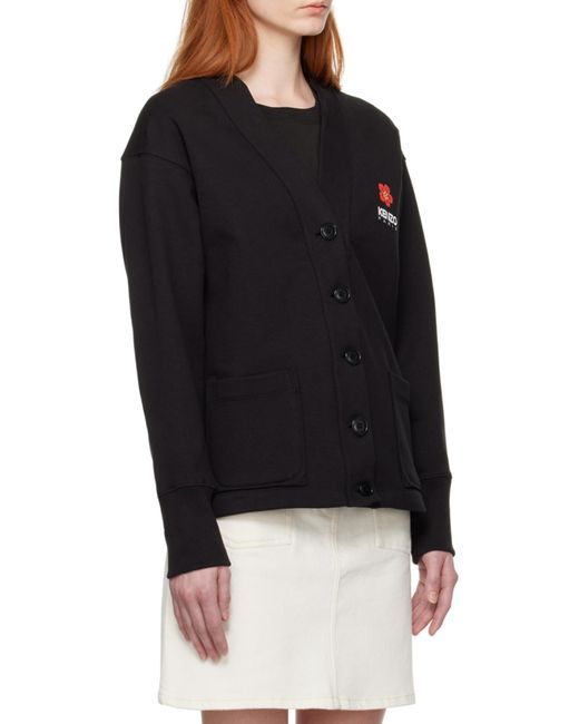 KENZO Black Boke Flower Buttoned Cardigan