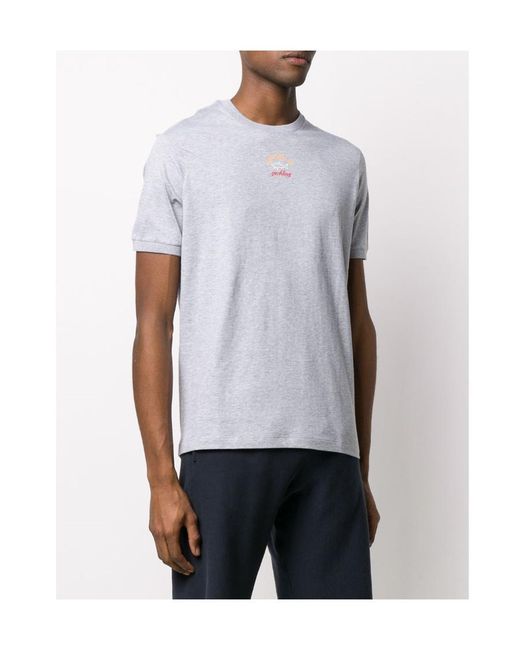 Paul & Shark White Round-Necked Logo T-Shirt for men