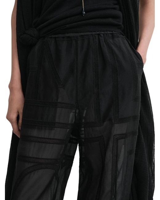 Totême Black Totême Straight Wide-Leg Trousers