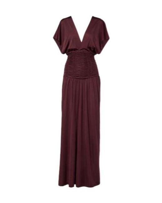 AYA MUSE Purple Anara Ruched Maxi Dress