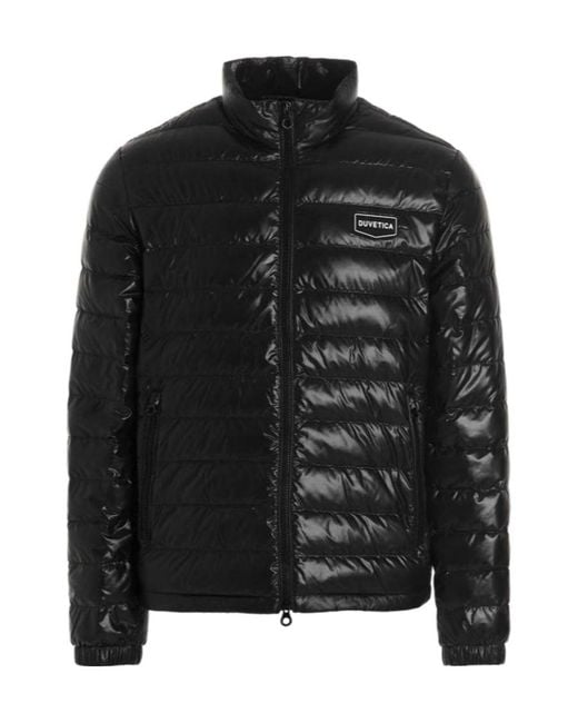 Duvetica Black Logo Down Jacket for men
