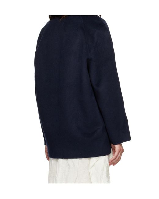 Loulou de Saison Blue Double-Breasted Jacket