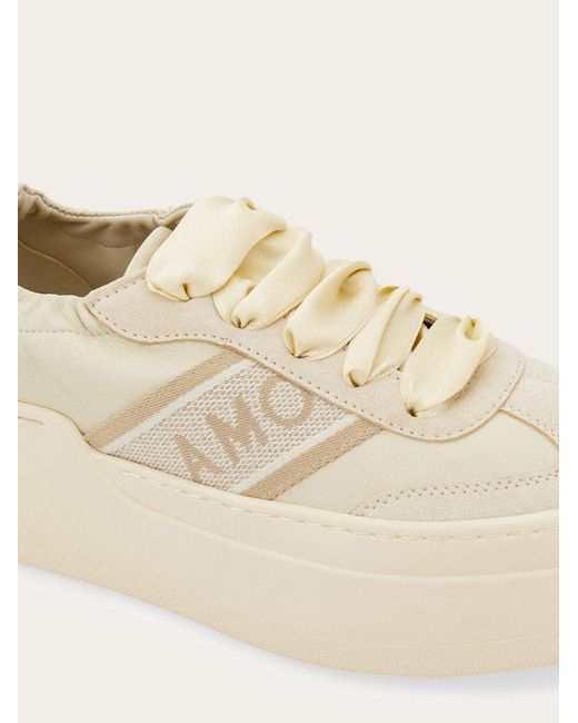 Ferragamo Natural Wedge Sneaker