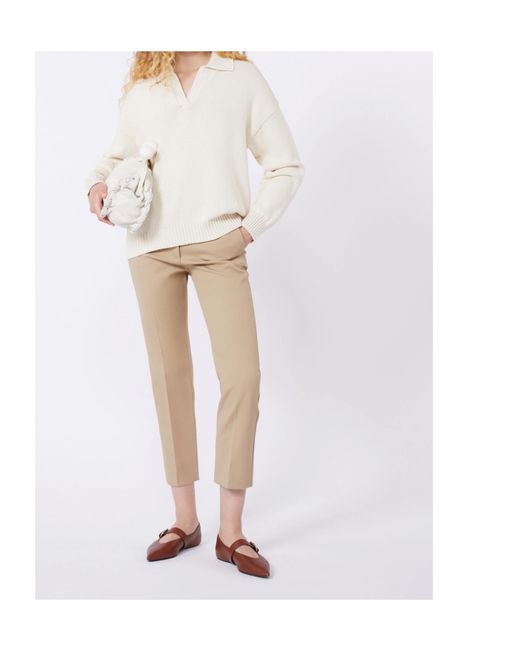 Weekend by Maxmara Natural Wkdvite Cropped Cigarette Trousers