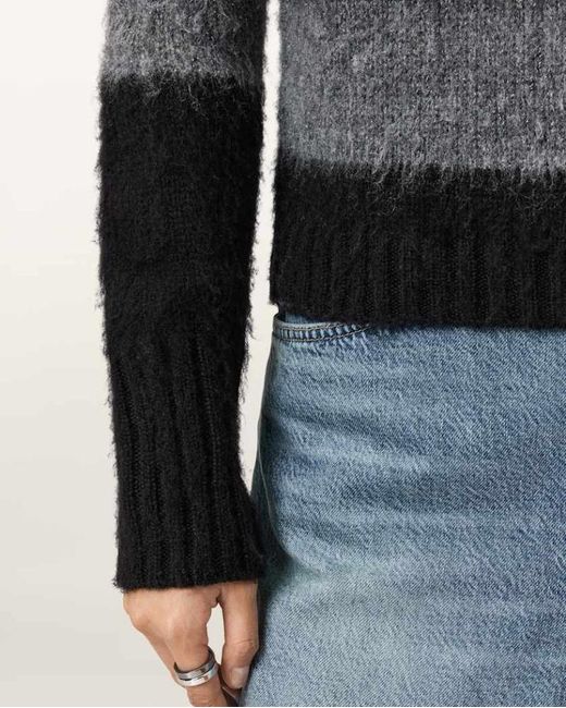 AllSaints Black Striped Sweater