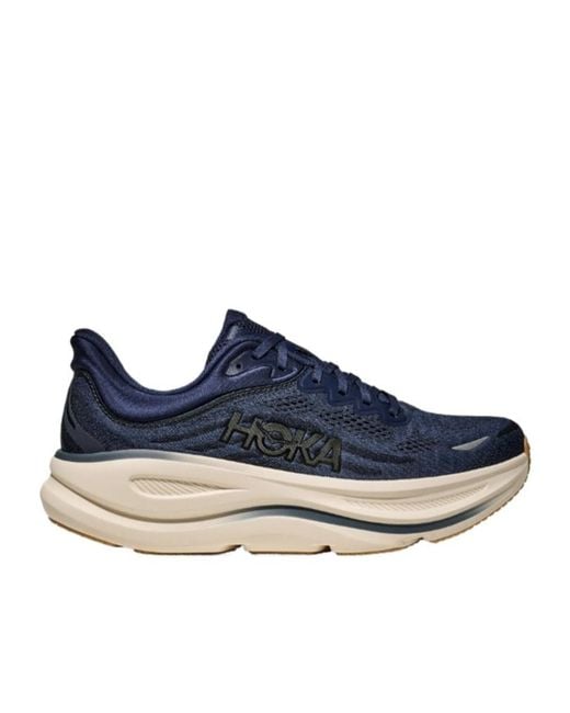Hoka One One Blue Bondi 9 Logo-Detail Sneakers for men