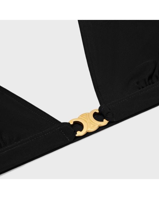 Céline Black Triomphe Triangle Top