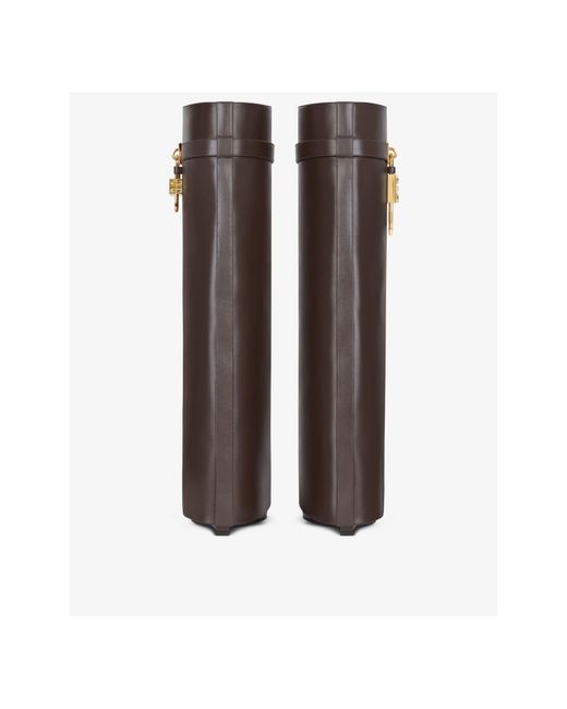 Givenchy Brown Shark Lock Boots