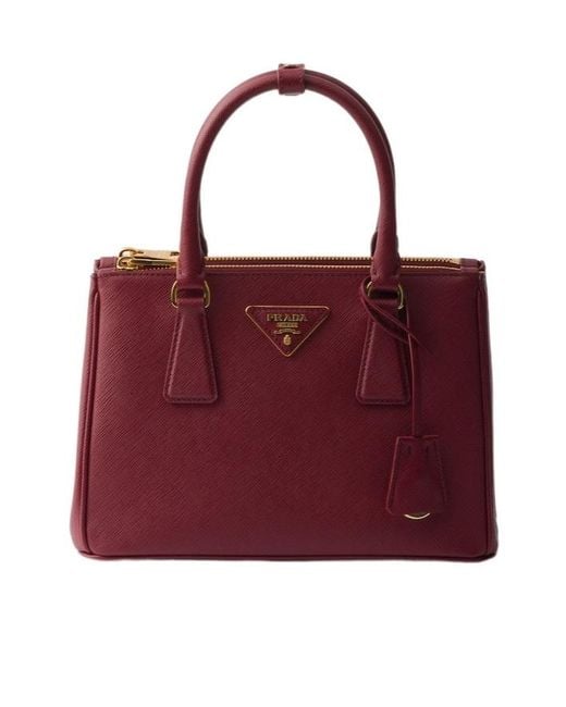 Prada Red Galleria Small Saffiano Leather Bag