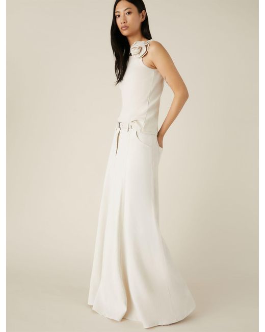 Marella White Button-Down Skirt