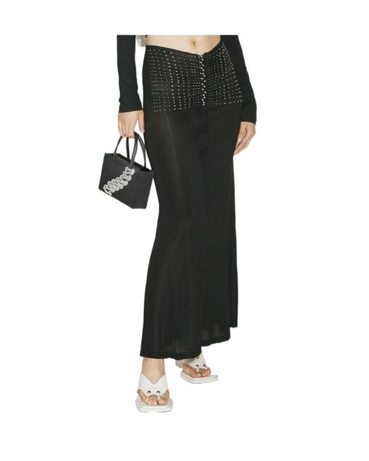 Rabanne Black High-Waisted Studded Skirt