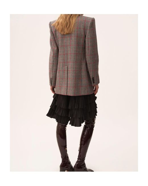 Chloé Gray Chloé Checkered Button-Up Jacket