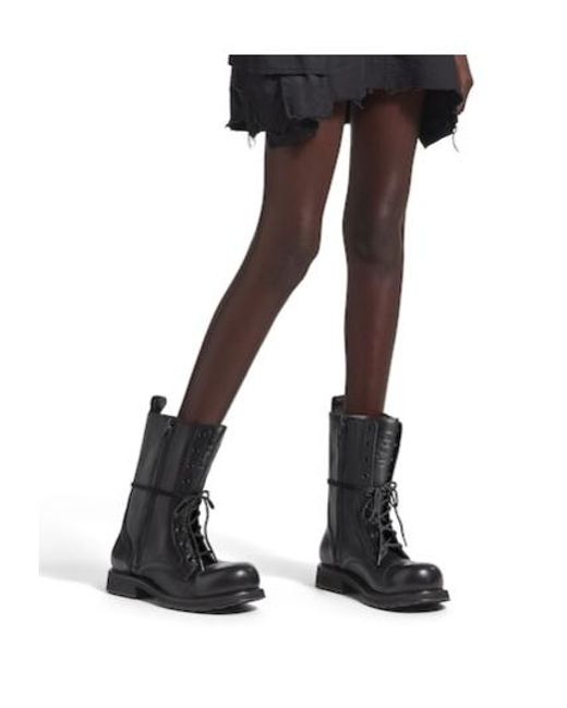 Balenciaga Black Truck Lace-Up Boot